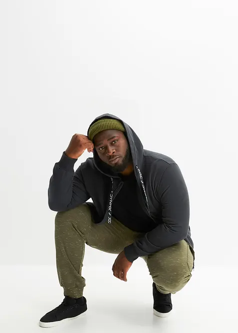 Sweat zippé à capuche 100% coton, bonprix