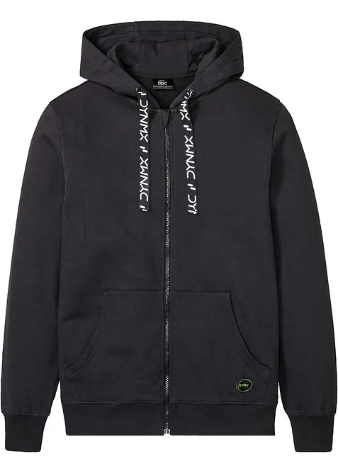 Sweat zippé à capuche 100% coton, bonprix