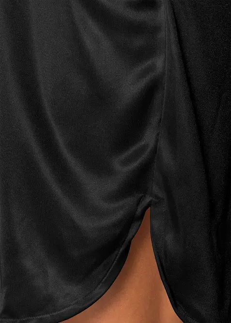 Satin Kimono mit Spitze, bonprix