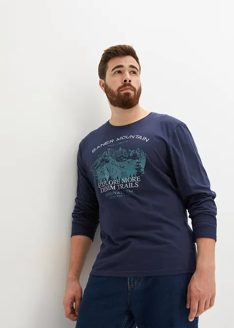 Lot de 2 T-shirts manches longues, bonprix