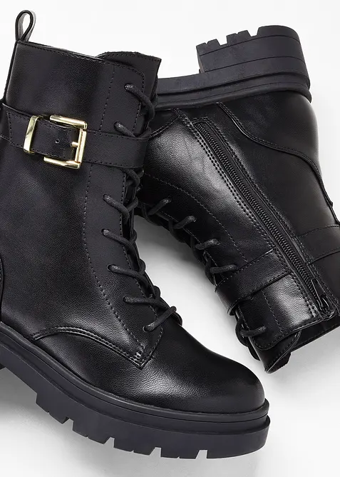 Schnürboots mit Schnalle, bonprix