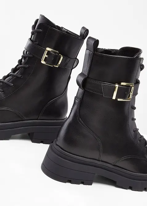 Schnürboots mit Schnalle, bonprix