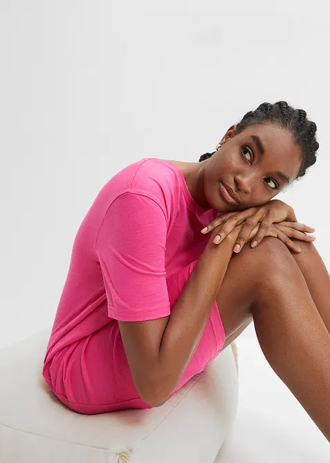 Chemise de nuit oversize en fil flamm&eacute;, bonprix