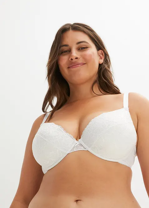 Lot de 3 soutiens-gorge push-up avec dentelle, bonprix