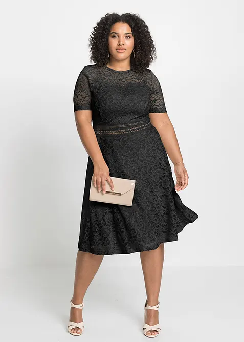 Spitzenkleid mit Häkeleinsatz, bonprix