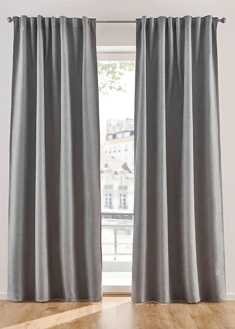 Abdunkelnde Vorh&auml;nge mit Struktur (2er Pack), bonprix