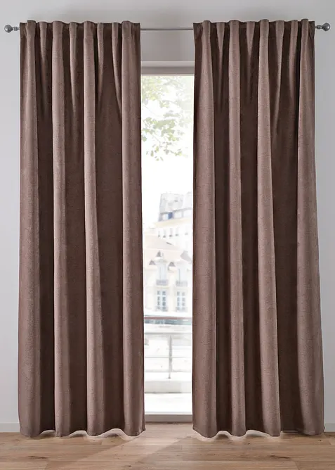 Abdunkelnde Vorhänge mit Struktur (2er Pack), bonprix