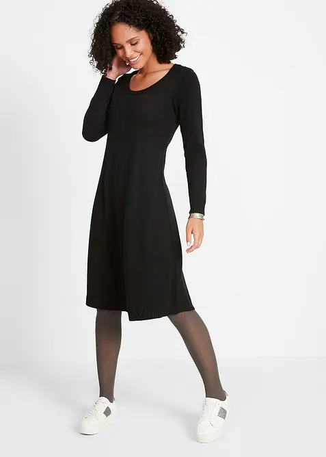 Robe évasée en maille, bonprix