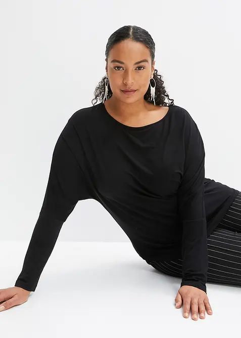Langarmshirt aus softem Viskose-Mix, bonprix