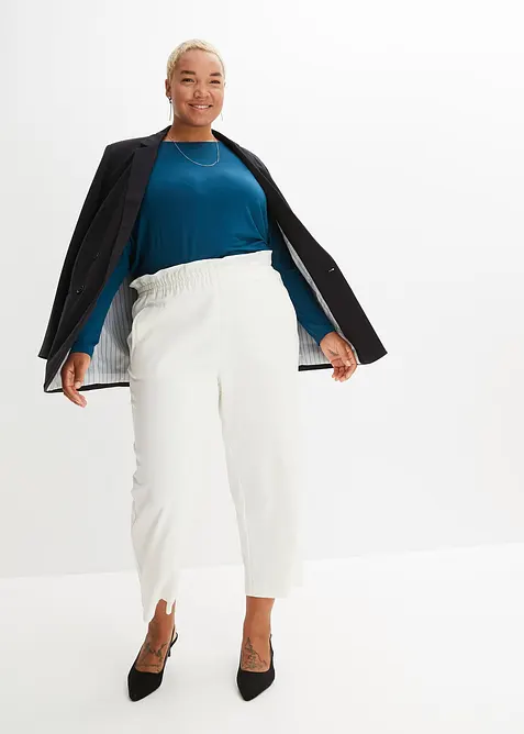 T-shirt manches longues en viscose douce et extensible, bonprix