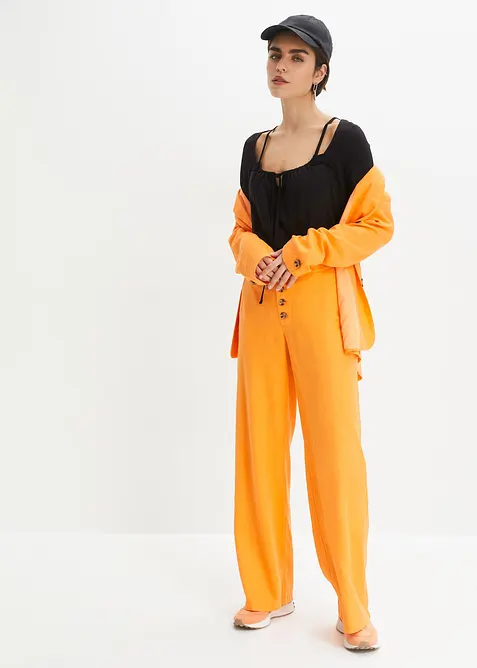 Pantalon palazzo en lin mélangé, bonprix