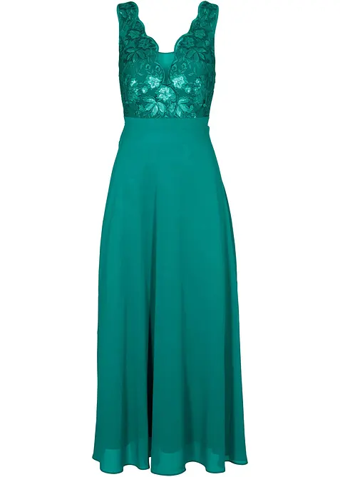 Robe longue brodée de sequins, bonprix