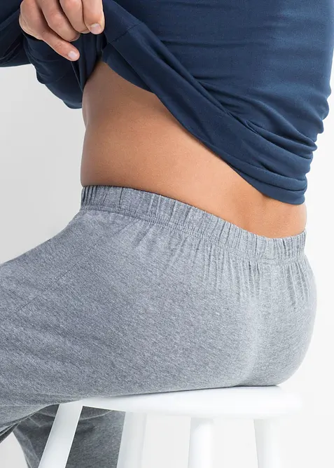 Pyjama mit Baumwolle und langen Ärmeln, bonprix