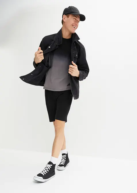 T-Shirt und Sweat-Bermuda  (2-tlg.Set) aus reiner Baumwolle, bonprix