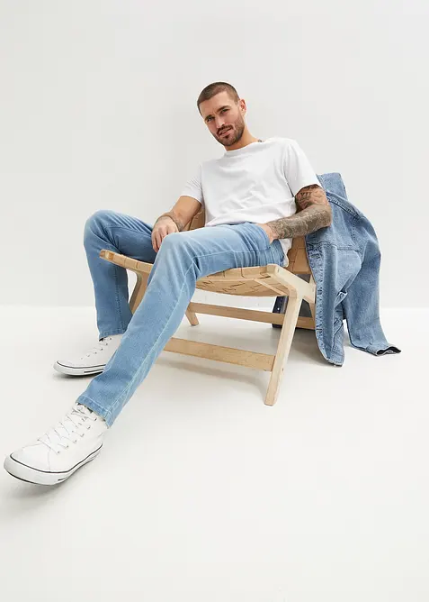 Jean slim extensible et léger, droit, bonprix