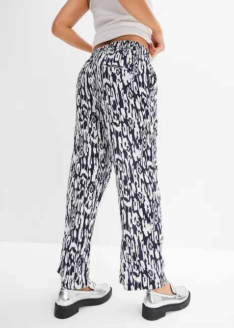 Pantalon taille élastiquée en viscose fluide, bonprix