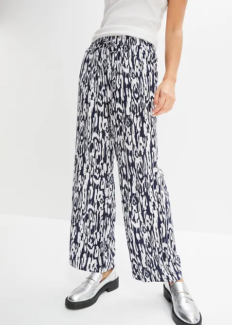 Pantalon taille élastiquée en viscose fluide, bonprix