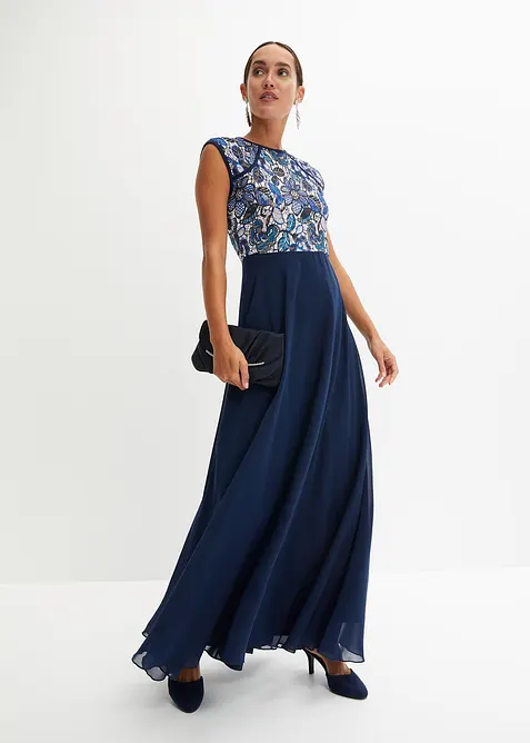 Robe longue à dentelle, bonprix