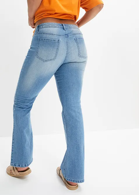 Jean flare taille mi-haute, extensible, bonprix