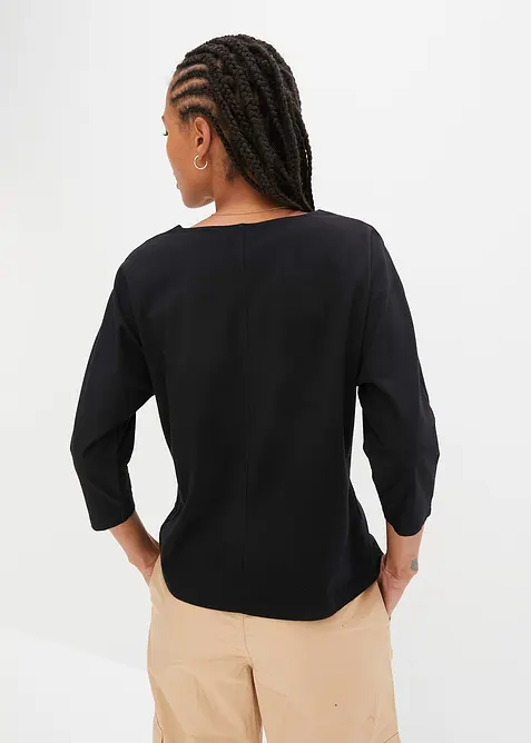 T-shirt manches 3/4 en coton, bonprix