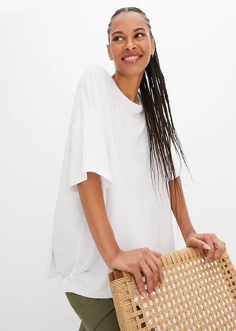 Oversize-Shirt aus fließender Viskose, bonprix