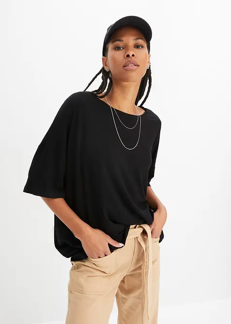 Oversize-Shirt aus fließender Viskose, bonprix