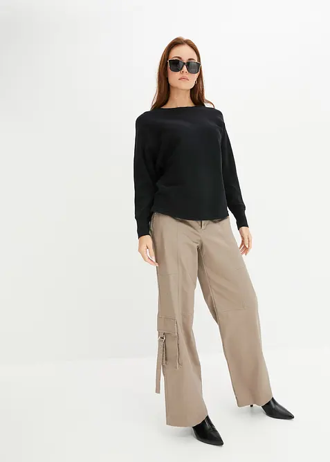 Pull oversize c&ocirc;tel&eacute;, bonprix