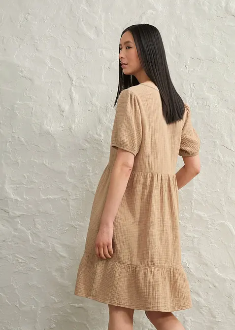 Robe oversize en gaze de coton, bonprix