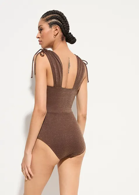 Light Shape-Badeanzug aus glitzerndem Material, bonprix