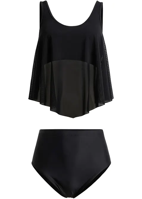 Tankini mit transparentem Mesh (2-tlg.Set), bonprix