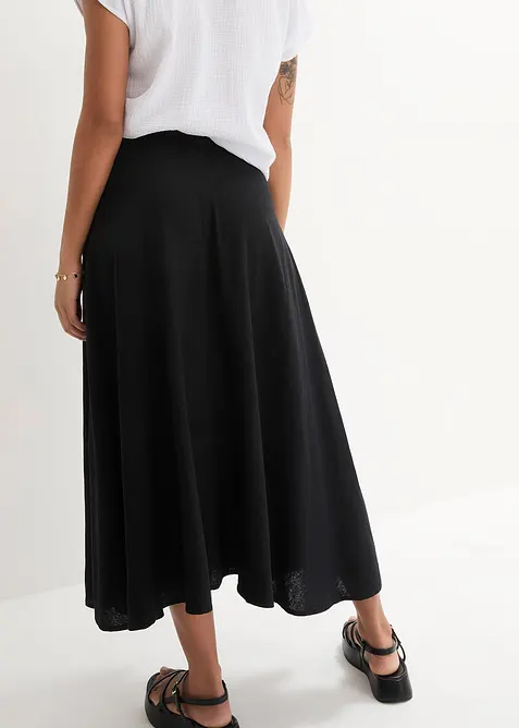 Midirock aus Leinen-Mix, bonprix