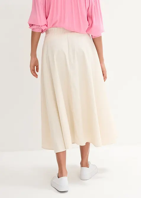 Midirock aus Leinen-Mix, bonprix