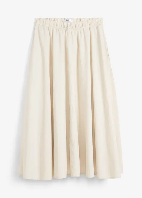 Midirock aus Leinen-Mix, bonprix