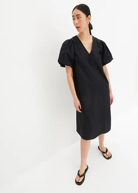 Robe midi tissée en coton, bonprix