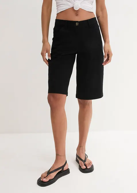 Bermuda en coton, longueur genou, d&eacute;tails utilitaires, bonprix