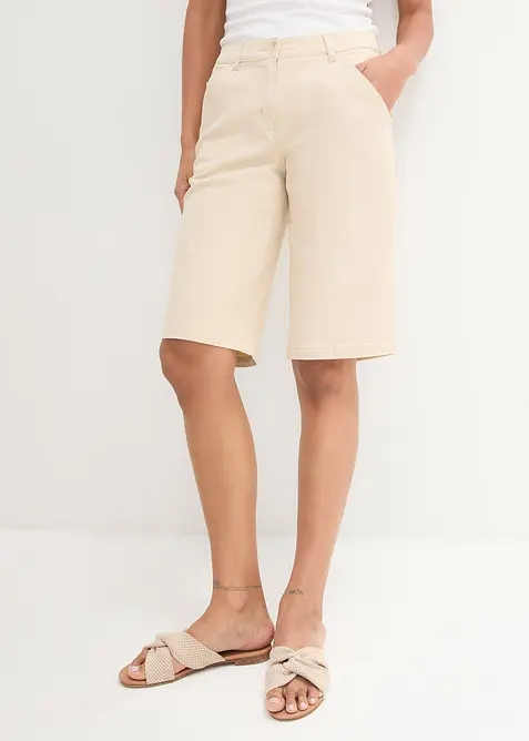 Bermuda en coton, longueur genou, détails utilitaires, bonprix