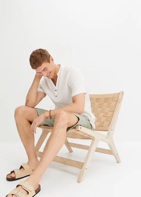 Regular Fit Schlupf-Bermuda aus luftigem Leinen-Mix, bonprix