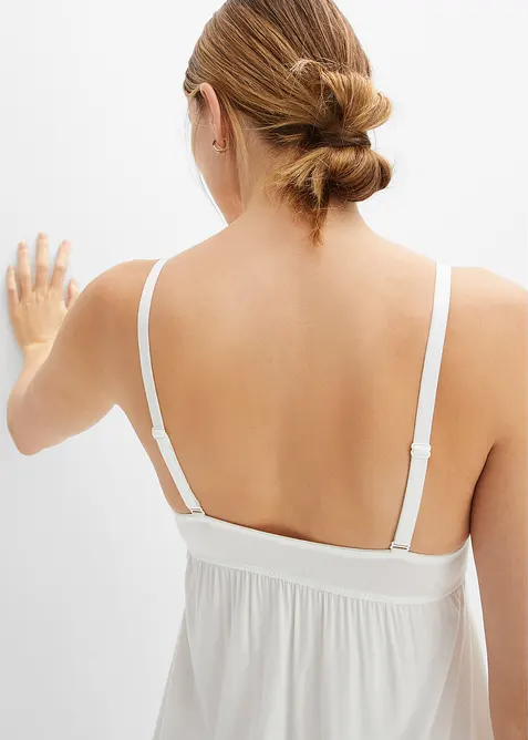 Nuisette en viscose avec broderies anglaises, bonprix