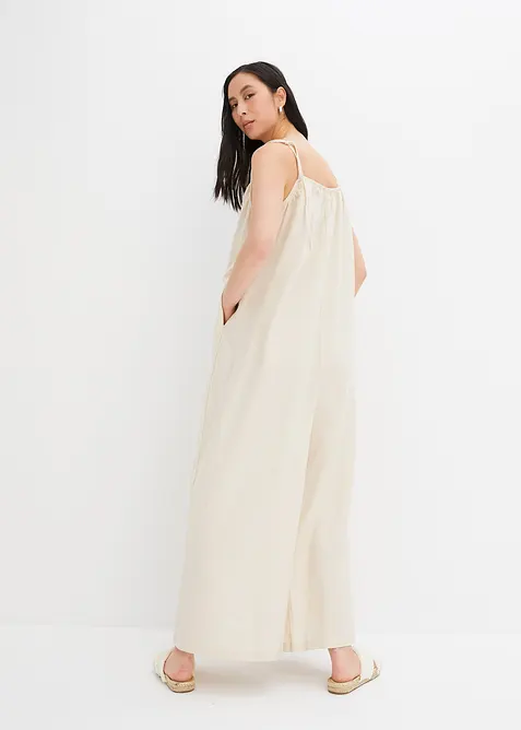 Jumpsuit aus leichtem Leinen-Viskose-Mix, bonprix