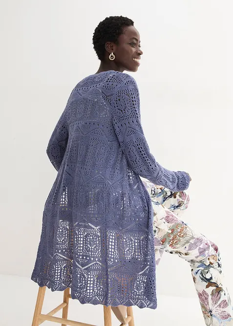 Ajour Longstrickjacke, bonprix