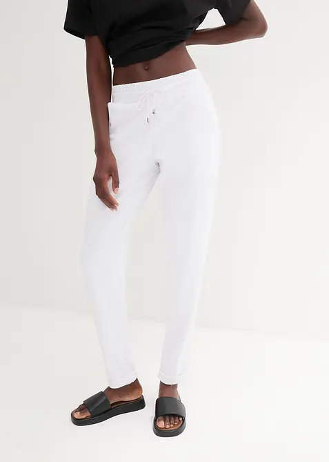 Pantalon jogger en viscose m&eacute;lang&eacute;e, bonprix
