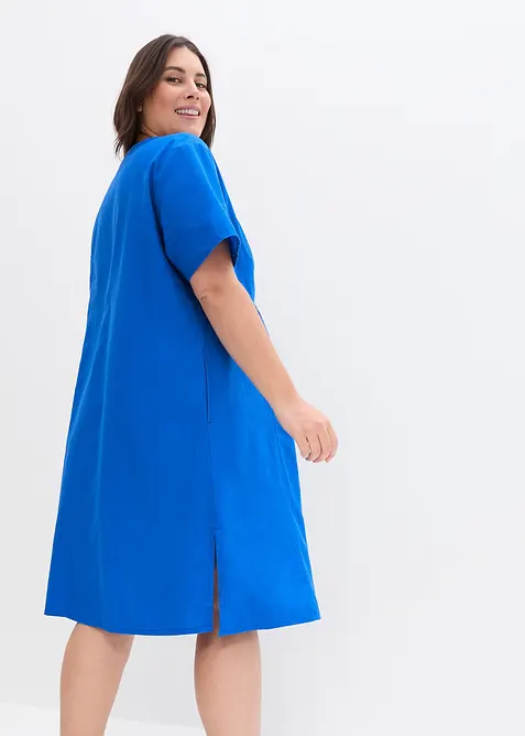 Robe-tunique à poches en lin et coton, bonprix