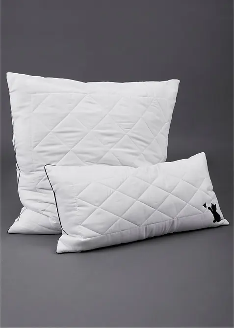 Daunen Touch Kissen hart mit Katzenmotiv, bonprix