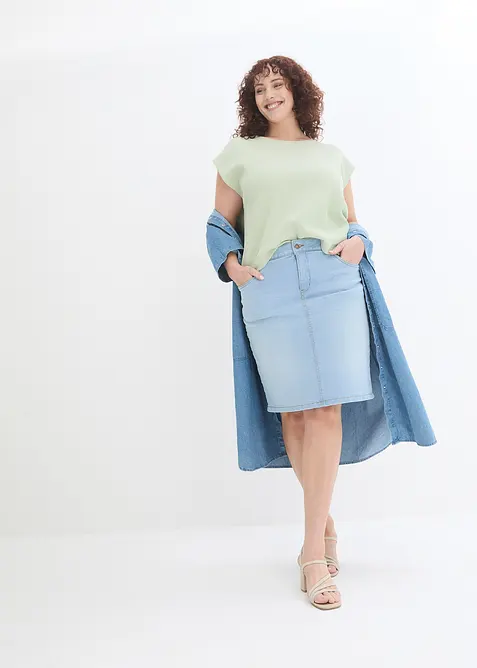 Jupe en jean extensible, bonprix