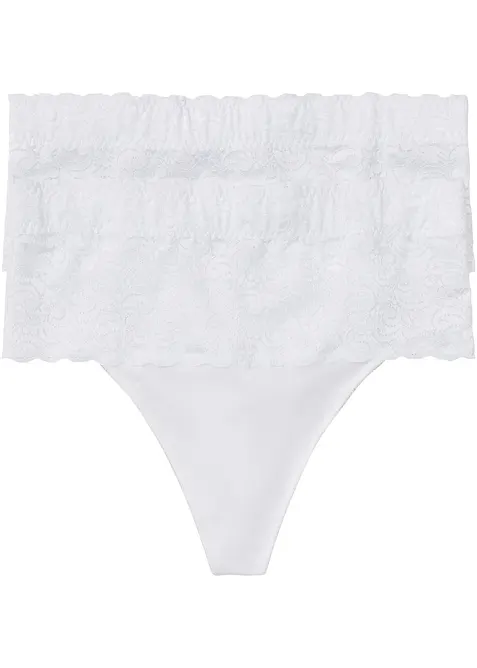 Lot de 2 strings sculptants, maintien mod&eacute;r&eacute;, bonprix