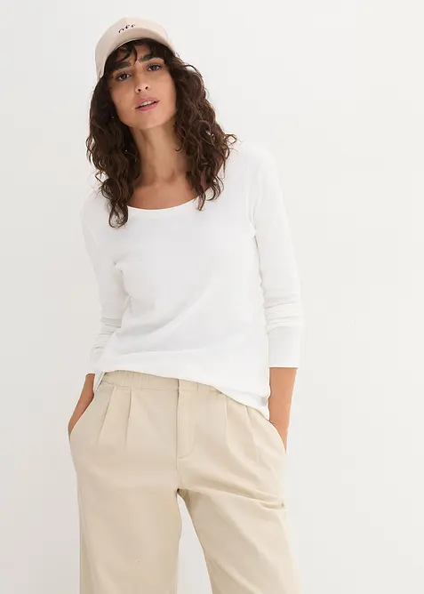 T-shirt manches longues 100% coton, bonprix