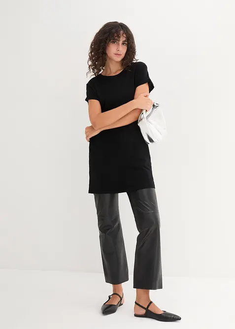 Boxy-Longshirt mit kurzen Ärmeln, bonprix