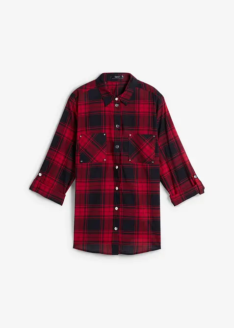 Karierte Hemdbluse aus reiner Baumwolle, bonprix