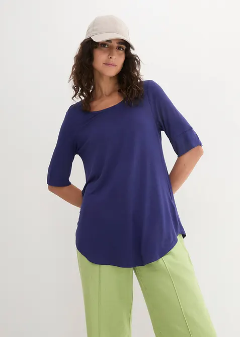 T-shirt long et doux en viscose, bonprix