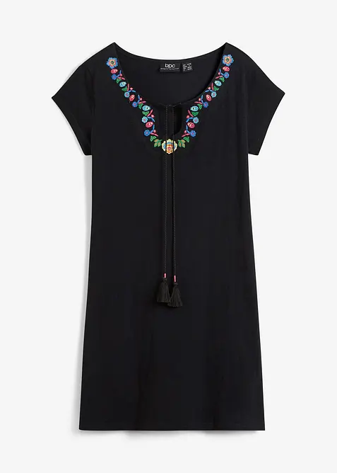 Flammgarn-Jerseykleid aus reiner Baumwolle, bonprix